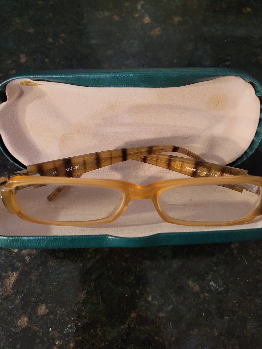 GUESS Amber Rectangular Women’s Eyewear with Tortoiseshell Temples